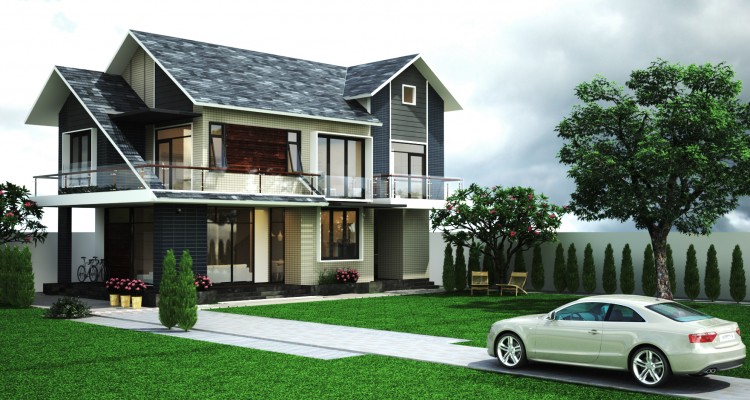 Mẫu thiết kế biệt thự vương 2 tâng hiện đại Mẫu thiết kế biệt thự vương 2 tâng hiện đại