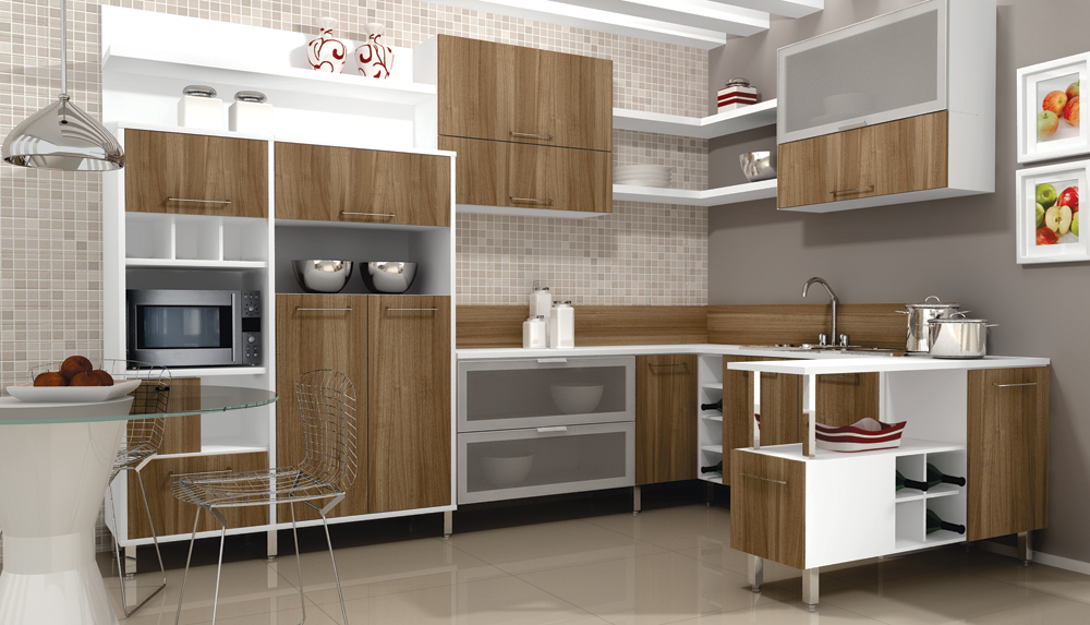 Mẫu tủ bếp đẹp sử dụng vật liệu MDF lõi xanh kháng ẩm