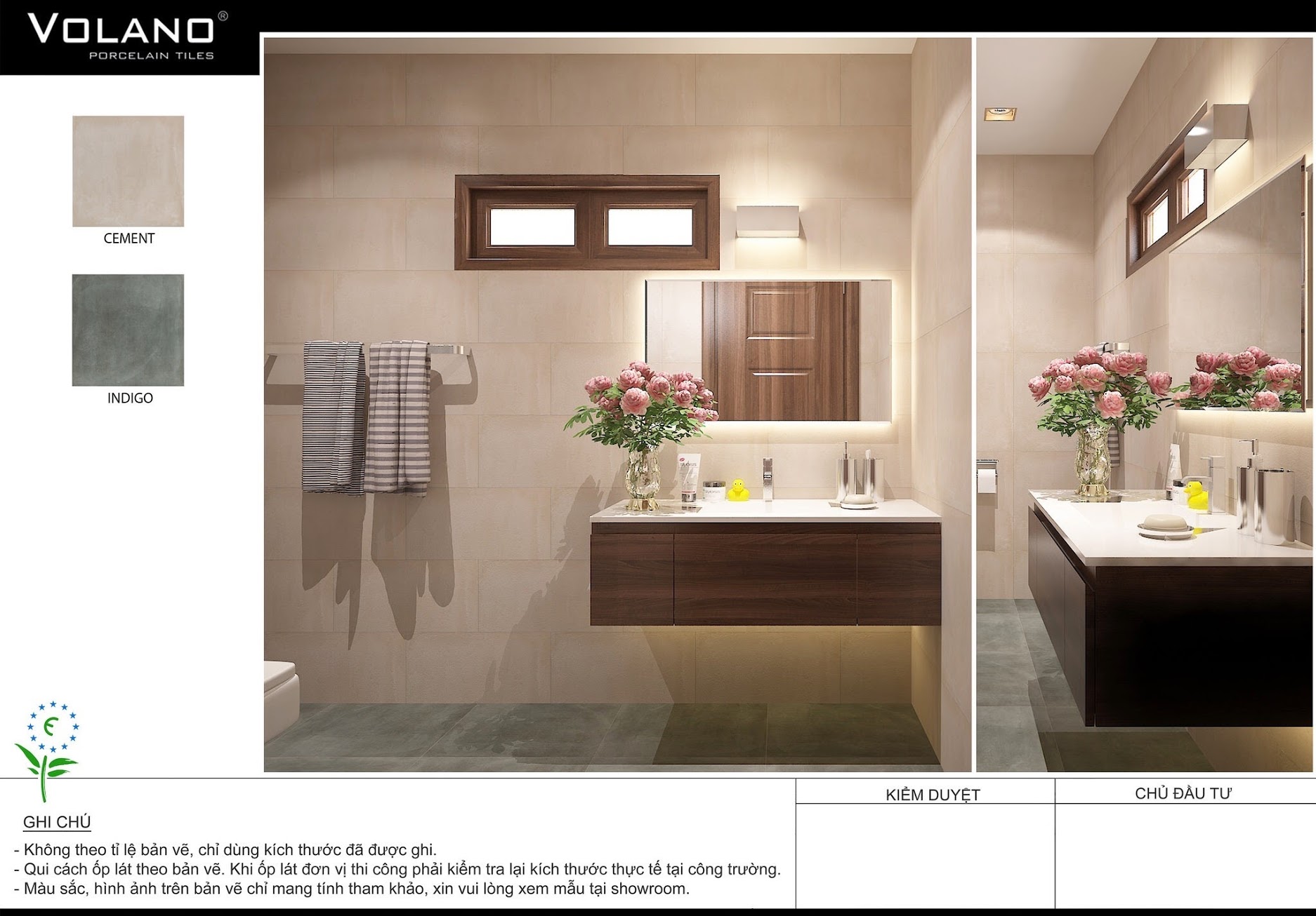 Thiết kế nội thất phòng tắm Volano