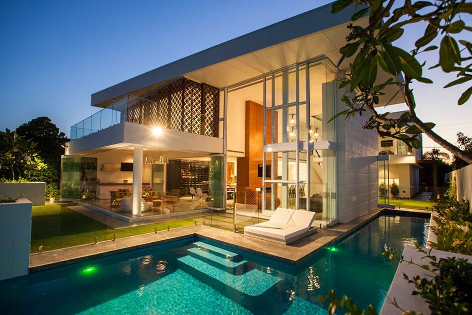 Top 9 mẫu thiết kế biệt thự đẹp có bể bơi hiện đại bậc nhất | LOUIS