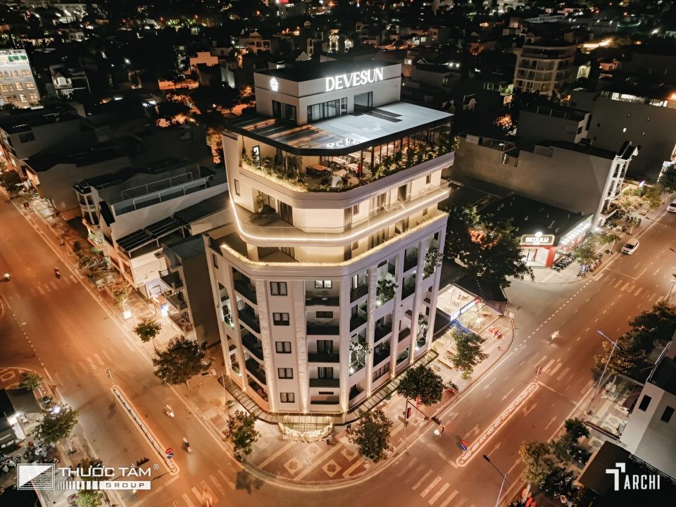 Devesun Hotel - Công trình dự án do công ty thiết kế kiến trúc Thước Tầm thực hiện.