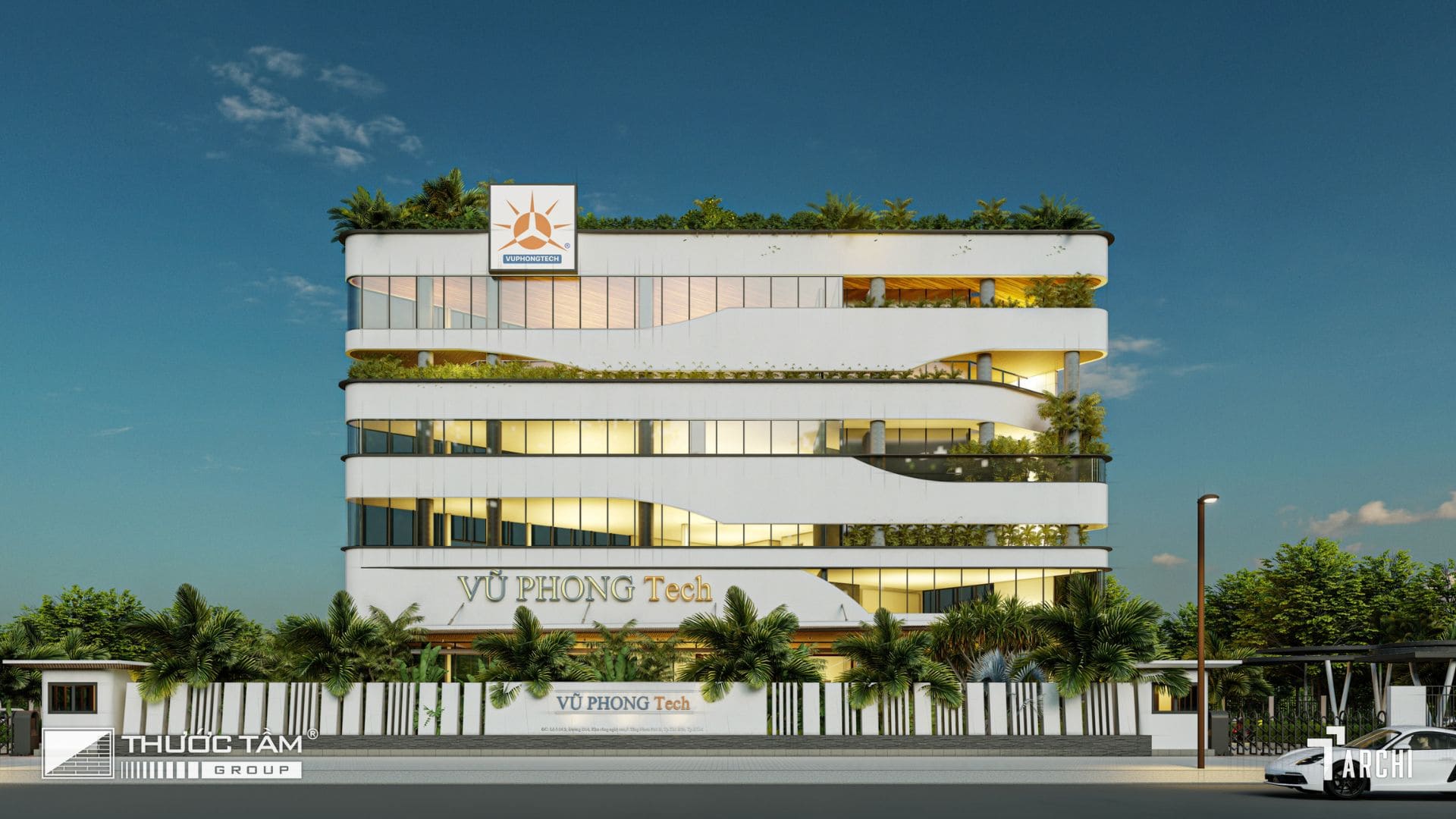 Vũ Phong Tech Building - dự án thiết kế và thi công trọn gói của Thước Tầm Archi.