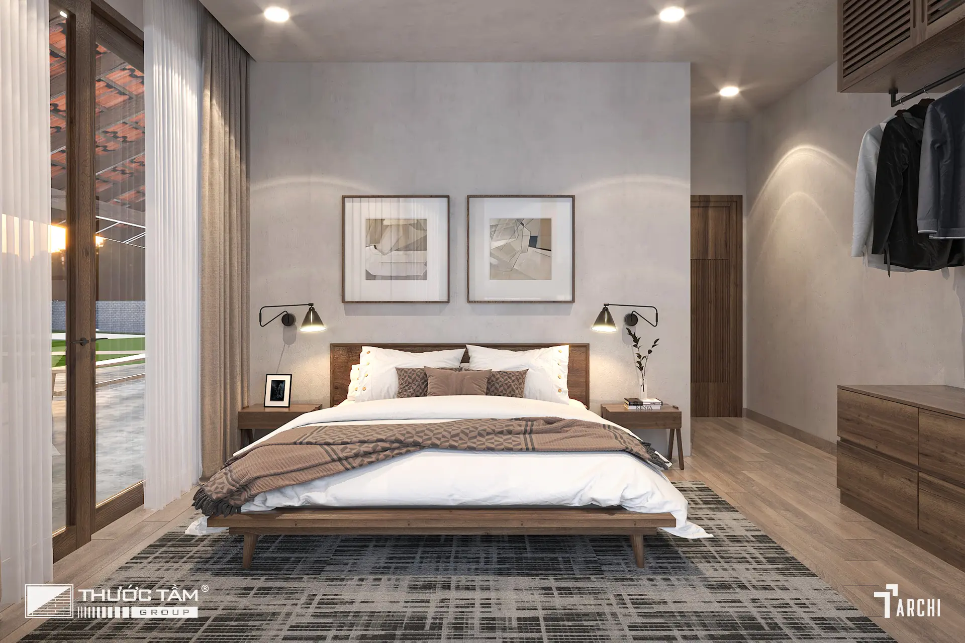 Các phòng ngủ thường được thiết kế linh hoạt.